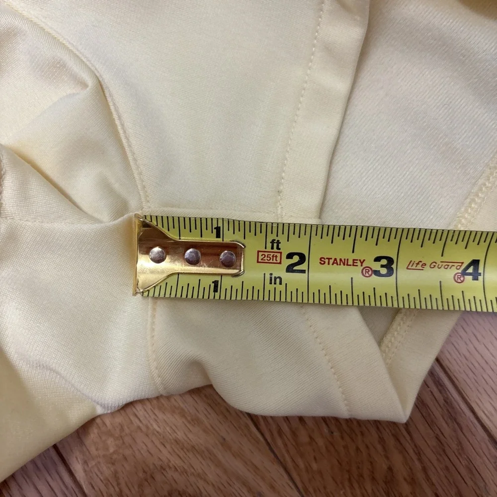 Adidas Original 3-Stripe Athletic Pale Yellow Shorts - Size Large